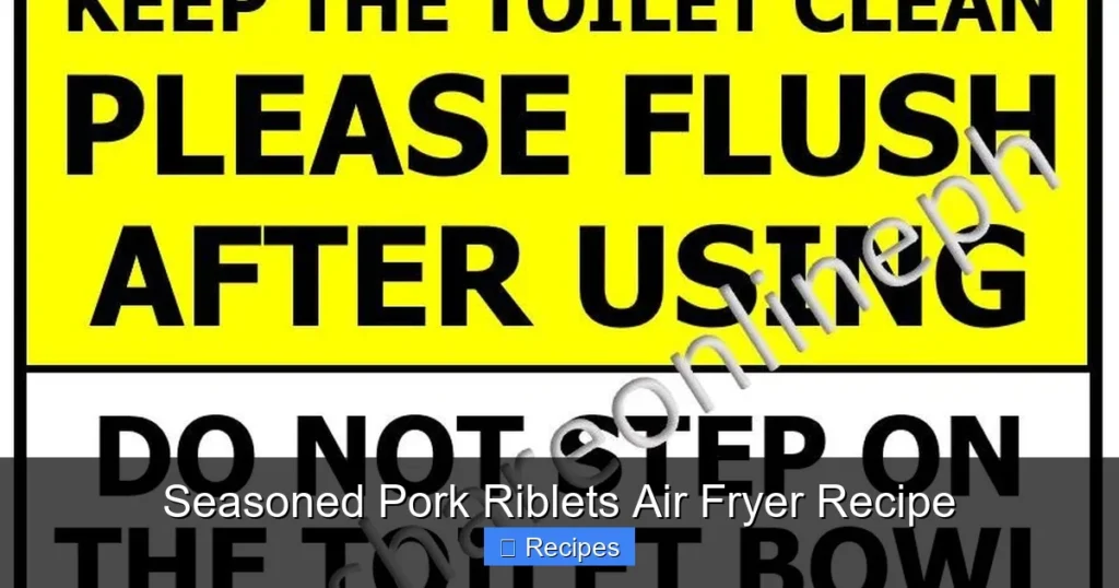 Seasoned Pork Riblets Air Fryer Recipe