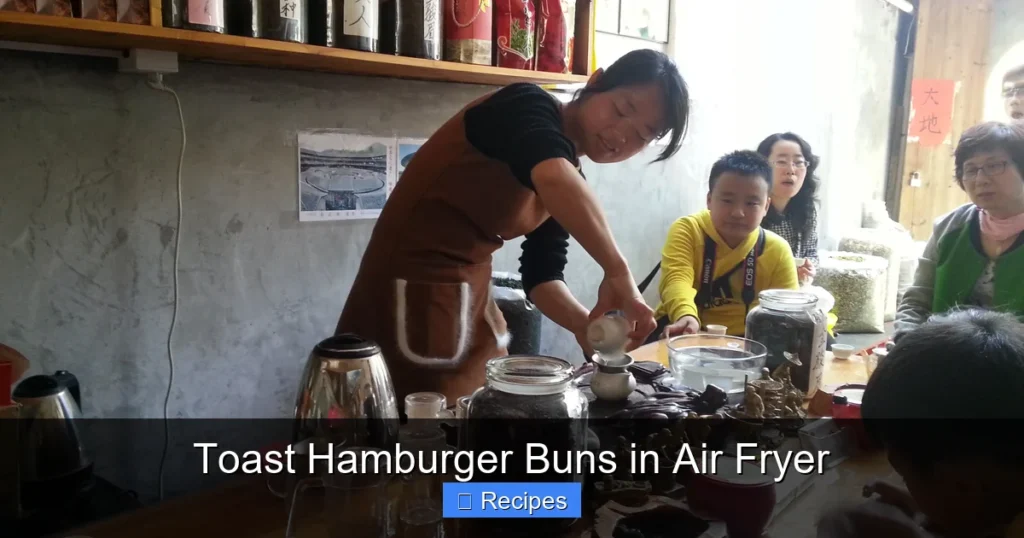 Toast Hamburger Buns in Air Fryer