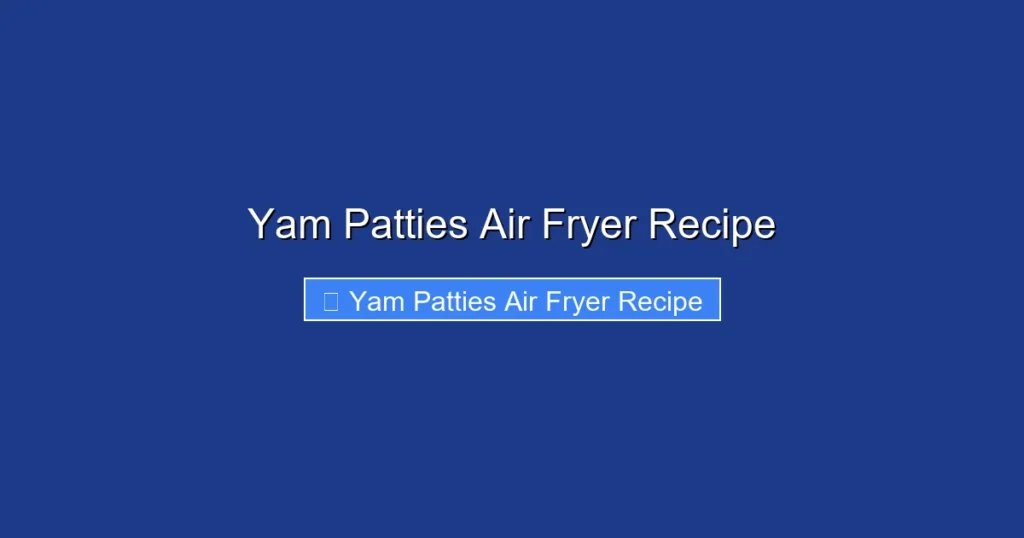 Yam Patties Air Fryer Recipe